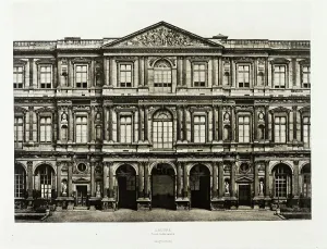 Eduard Baldus Prints: Louvre, cour intèrieure, c.1856. Creator: Edouard Baldus