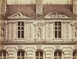 Baldus Prints: The Louvre, Cour Visconti, between 1853 and 1875. Creator: Edouard Baldus