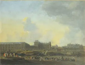 Louvre Prints: The Louvre and Hotel de Bourbon