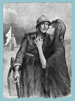 Emotion Prints: A L'Ouvrier de la Victoire !; Merci !, 1918. Creator: Louis Remy Sabattier