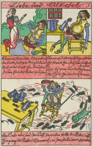 Comic Collection: Love and Alcohol (Liebe und Alkohol), 1911. Creator: Moritz Jung