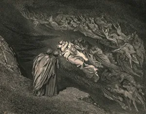 Vergilius Maro Prints: Love brought us to one death: Caina waits the soul, who split our life, c1890. Creator