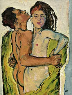 Relationship Prints: Love couple, c1914. Creator: Moser, Koloman (1868-1918)