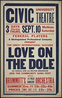 Love on the Dole, Syracuse, NY, 1936. Creator: Unknown