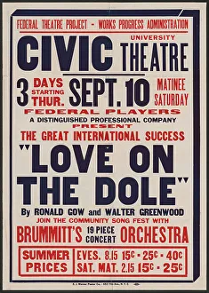 Unemployment Prints: Love on the Dole, Syracuse, NY, 1936. Creator: Unknown