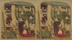 London Stereoscopic Photographic Co Prints: Love Laughs at Danger, about 1865. Creator: London Stereoscopic & Photographic Co