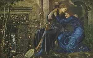 Pre Raphaelite Paintings Gallery: Love among the Ruins, 1870-1873. Creator: Burne-Jones, Sir Edward Coley (1833-1898)