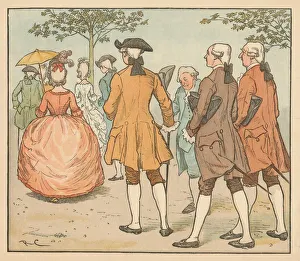 Nursery Rhyme Prints: Her love was sought... By twenty beaux and more