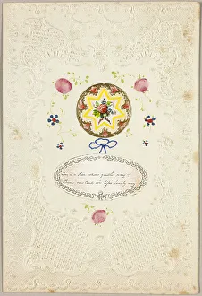 Valentines Card Prints: Love is a Star (Valentine), c.1840. Creator: Unknown