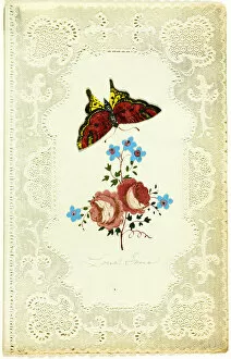 Butterflies Collection: Love True (Valentine), c. 1850. Creator: George Kershaw