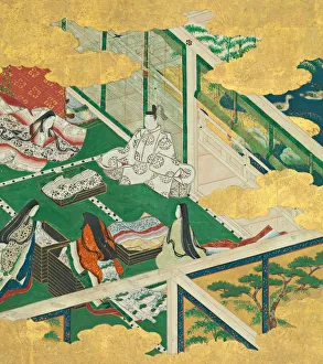Mandarin Duck Prints: A Lovely Garland (Tamakazura), 17th century. Creator: Circle of Tosa Mitsuyoshi