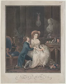 Courting Gallery: The Lover Heard, ca. 1785. Creator: Louis Marin Bonnet