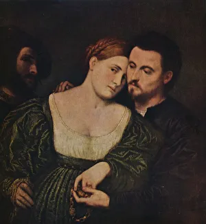Plaited Prints: The Lovers, 1525-1530 (c1940). Artist: Paris Bordone