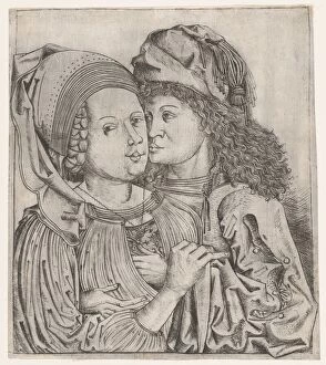 Embracing Gallery: The Lovers, 15th century. Creator: Monogrammist b.g