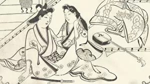 Kimono Gallery: Two Lovers, ca. 1675-80. Creator: Hishikawa Moronobu