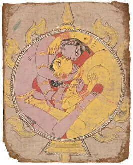 Buddhism Collection: Lovers in Dalliance, 18th century. Artist: Anonymous