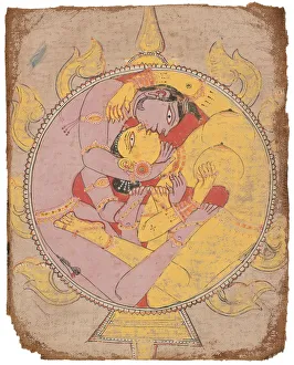 Buddhism Collection: Lovers in Dalliance, 18th century. Artist: Anonymous