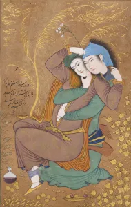 Sensuality Prints: The Lovers, dated A. H. 1039 / A. D. 1630. Creator: Riza