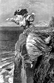 The Lover's Leap'- drawn by Marcus Stone, 1873. Creator: Unknown. The Lover's Leap'- drawn by Marcus Stone, 1873. Creator: Unknown