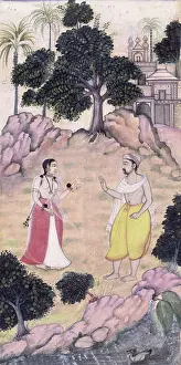 The lovers, Nala and Damayanti bidding farewell. Creator: Unknown