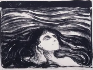 Love Couple Prints: Lovers in the Waves (Elskende par i bolger), 1896