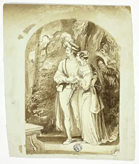 Millais John Everett Prints: Lovers in Woods, 1850/96. Creator: John Everett Millais