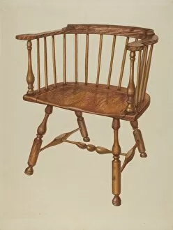 Stretcher Collection: Low-back Stretcher Chair, c. 1942. Creator: Edward L Loper