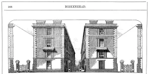 Lang Prints: Low rental workmens dwellings built by the Birkenhead Dock Co, c1844 (c1860)