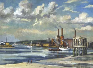 Deptford Gallery: Low tide, Deptford, 1972. Artist: RCD Lowry
