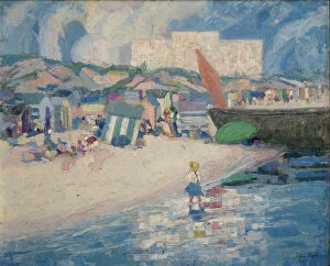 Paddling Gallery: Low Tide (recto of 1929.6.79B), ca. 1925-1929. Creator: John Noble
