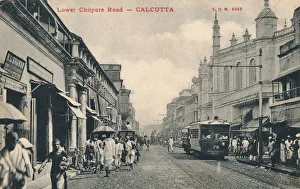 Electric Tram Prints: Lower Chitpore Road - Calcutta, c1910