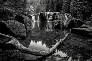 Pacific North West Prints: Lower Lewis Falls. Creator: Joshua Johnston