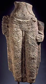 Granite Prints: Lower Torso of a Nagini, 8th-10th century. Creator: Unknown