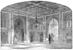 Gas Lights Prints: Lower Waiting-Hall, House of Commons, 1856. Creator: Unknown