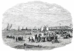 Yachts Prints: The Lowestoft Regatta - drawn by Duncan, 1850. Creator: Unknown