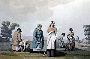 Lowkers - women who weeded corn, 1814. Artist: George Walker of Seacroft Lowkers - women who weeded corn, 1814. Artist: George Walker of Seacroft