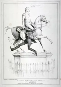 Hanoverian Prints: The loyal banker or Old Georgy taking Ransom, 1836. Artist: A Ducotes