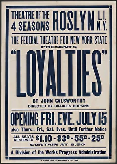 Navy Blue Prints: Loyalties, Roslyn, NY, 1938. Creator: Unknown