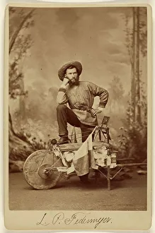 Wheelbarrow Prints: L.P. Federmeyer, 1879. Creator: J. Wood