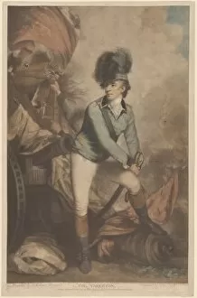 Color Mezzotint Collection: Lt. Colonel Tarleton, published 1782. Creator: John Raphael Smith