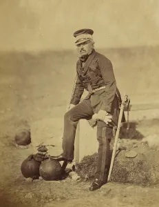 Crimea Ukraine Prints: Lt. General Barnard, C.B. 1855. Creator: Roger Fenton