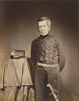 Lt. General Sir J. Burgoyne, G.C.B. 1855. Creator: Roger Fenton