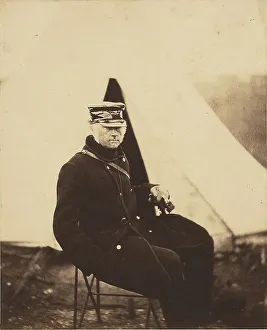 Crimea Ukraine Prints: Lt. General Sir W.J. Codrington, H.C.B. 1855. Creator: Roger Fenton