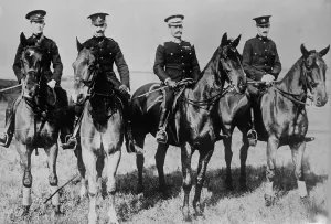 Lt. Walter Brooke; Lt. C.T. Walwyn; Col. P.A. Kenna & Lt. Geoffrey Brooke, (1910?). Creator: Bain News Service
