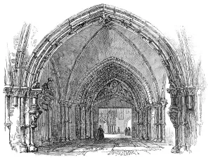 Porch Prints: Lübeck: porch of the Cathedral, 1864. Creator: Unknown