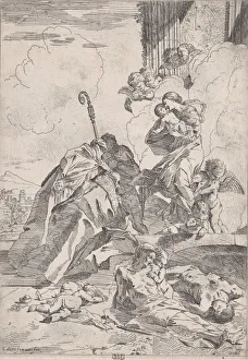 Three Lucchese saints interceding with the Virgin for the victims of the plague.... ca Three Lucchese saints interceding with the Virgin for the victims of the plague.... ca