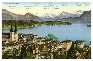 Lucerne alps switzerland 20th century