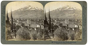 Lucerne Gallery: Lucerne and Mount Pilatus, Switzerland, 1903.Artist: Underwood & Underwood