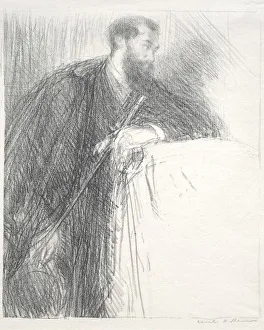 1863 1937 Prints: Lucien Pissarro, 1895. Creator: Charles Hasslewood Shannon (British, 1863-1937)