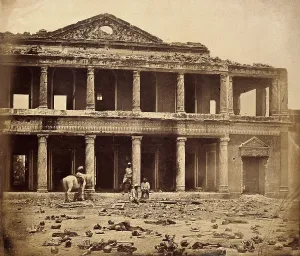 Destructive Prints: Lucknow, India: the Secundra Bagh interior showing damage done during the Indian Rebellion